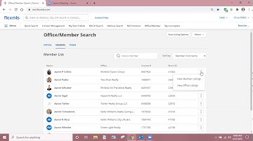 New Office/Member Search in Flexmls