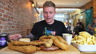 DOTTIES UNBEATEN FISH & CHIPS PLATTER CHALLENGE! | TOO MANY CHIPS!!!