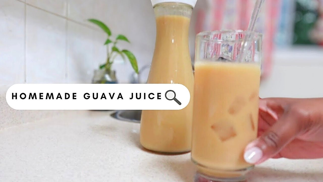 Guava Juice Homemade from Frozen Pulp, Skin & Seeds