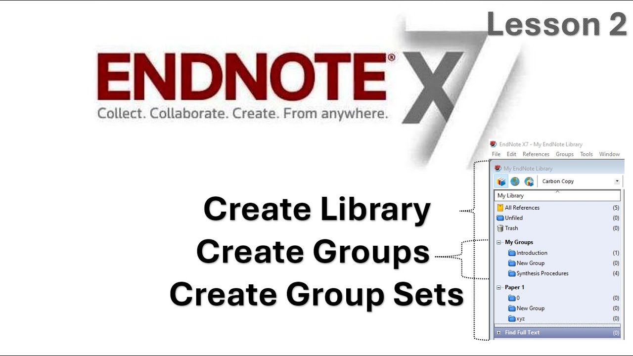 How to Create EndNote Library and Groups in EndNote? - YouTube