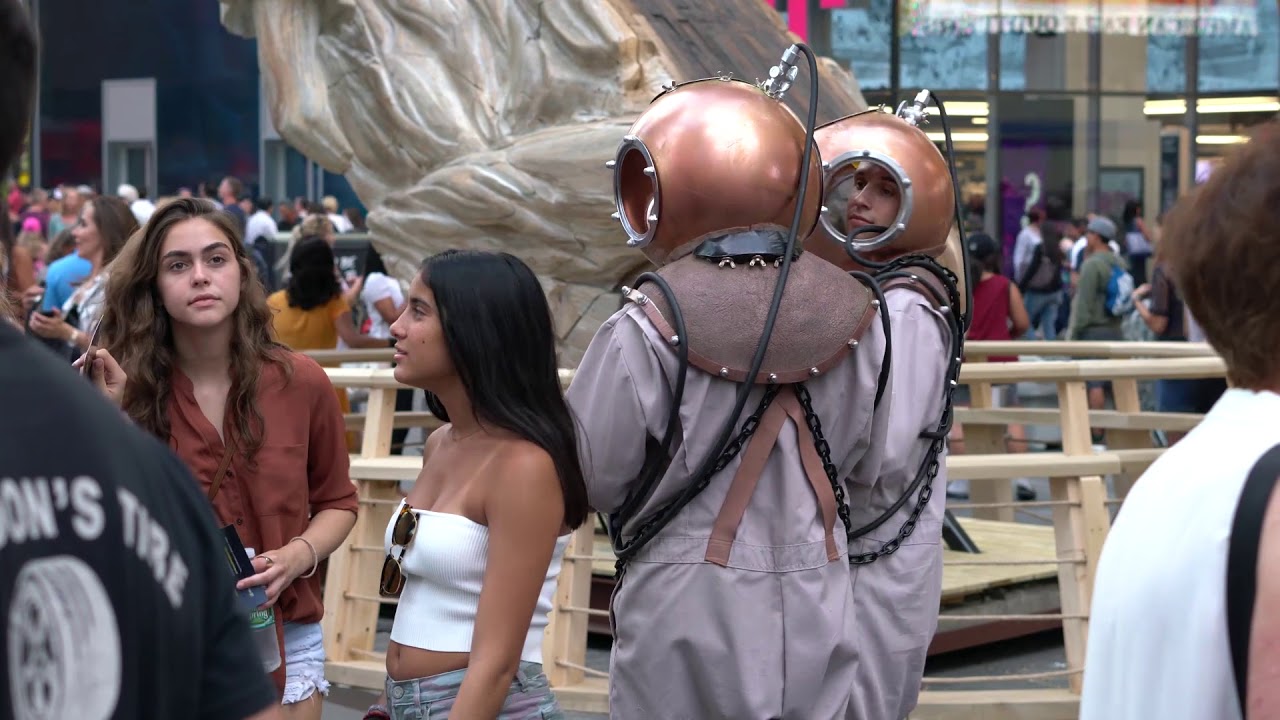 Unmoored and Wake in Times Square by the Artist Mel Chin