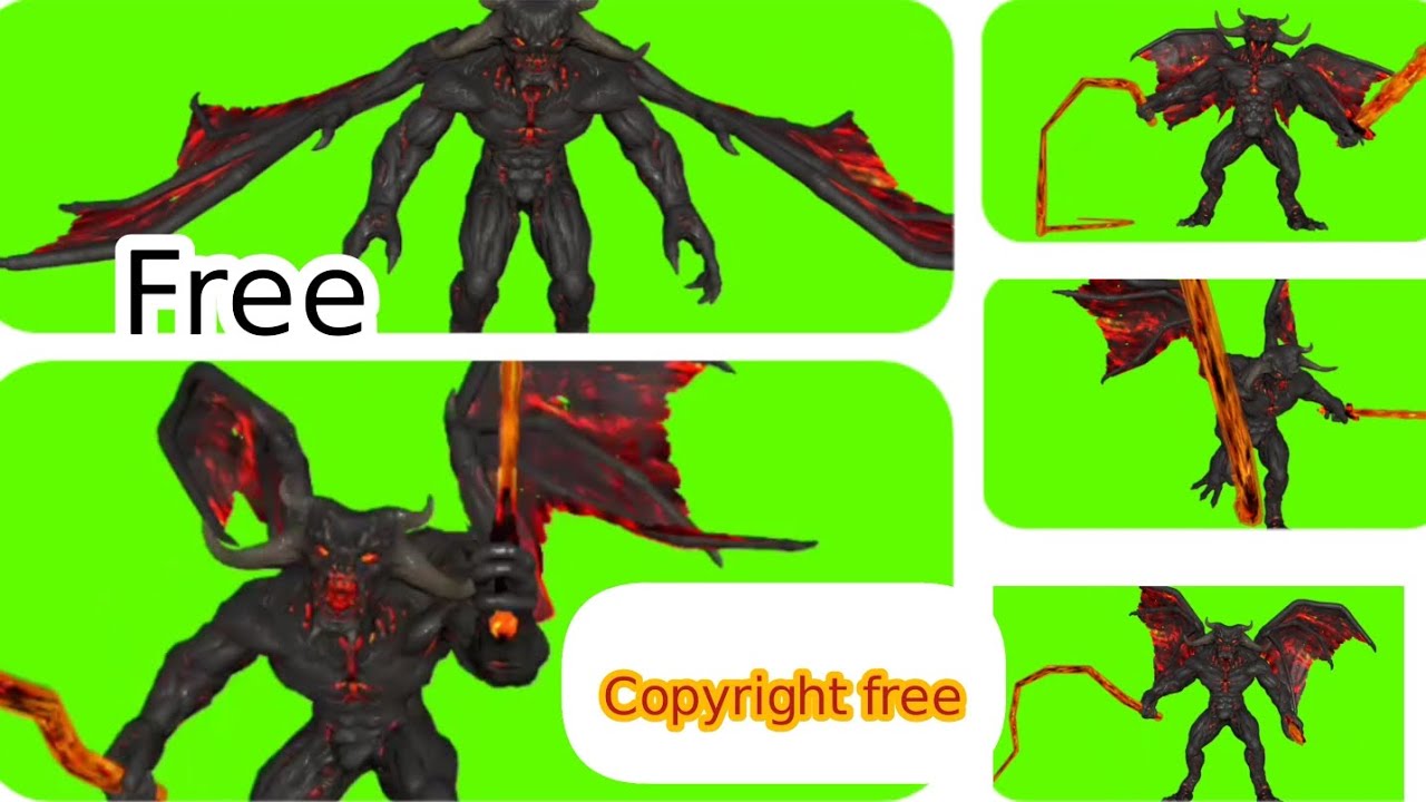 Random Entity Greenscreen Monster Character With Green Screen Background|Copyright Free|Green ...