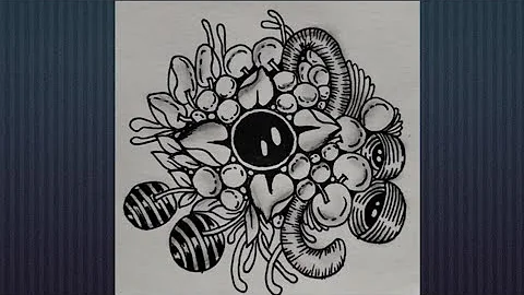 Zentagle Pattern 🌸🌿 ll Doodle For Beginnings ll #shorts 