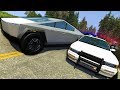 Can The Tesla Cybertruck Outrun the Police? -  BeamNG Gameplay & Crashes - Cop Escape