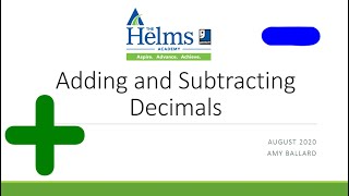 Adding and Subtracting Decimals | GED, HiSET, and TASC Prep