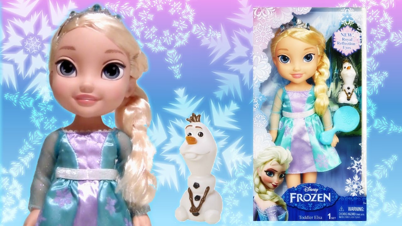 Disney FROZEN young 👑 Elsa Doll 👑 with cute Olaf Snowman Toy for Kids