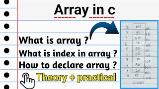 Array in C | Full Detail in Hindi 🔥 @coding_journey033