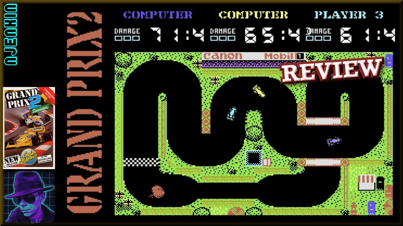 Grand Prix Simulator 2 - on the Commodore 64 !! with Commentary