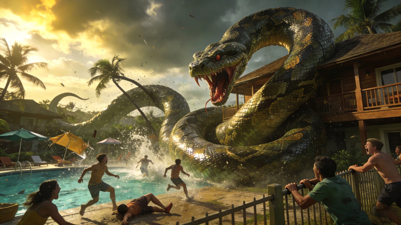 Behemoth | 狂蟒之災！施工隊挖斷巨蟒幼崽，十年後蛇王襲擊度假村，開啟血腥復仇！#惊悚#movie