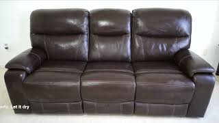 How to clean leather sofa | leather furniture cleaning | use coconut oil to protect leather #diy