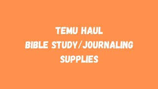 TEMU Haul! Bible Study/Journal Supplies #temu #temuhaul #temuhonestreview #biblestudysupplies