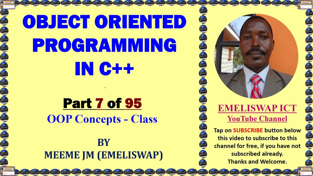 Class Object Oriented Programming Concept - YouTube