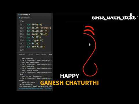 Ganesh Ji Drawing in Python #shorts