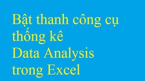 Bật thanh công cụ thống kê Data Analysis trong Excel - Taimienphi.vn