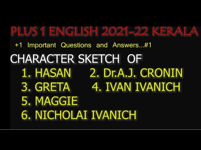 IVAN IVANICH CHARACTER SKETCH  PLUS ONE ENGLISH  YouTube