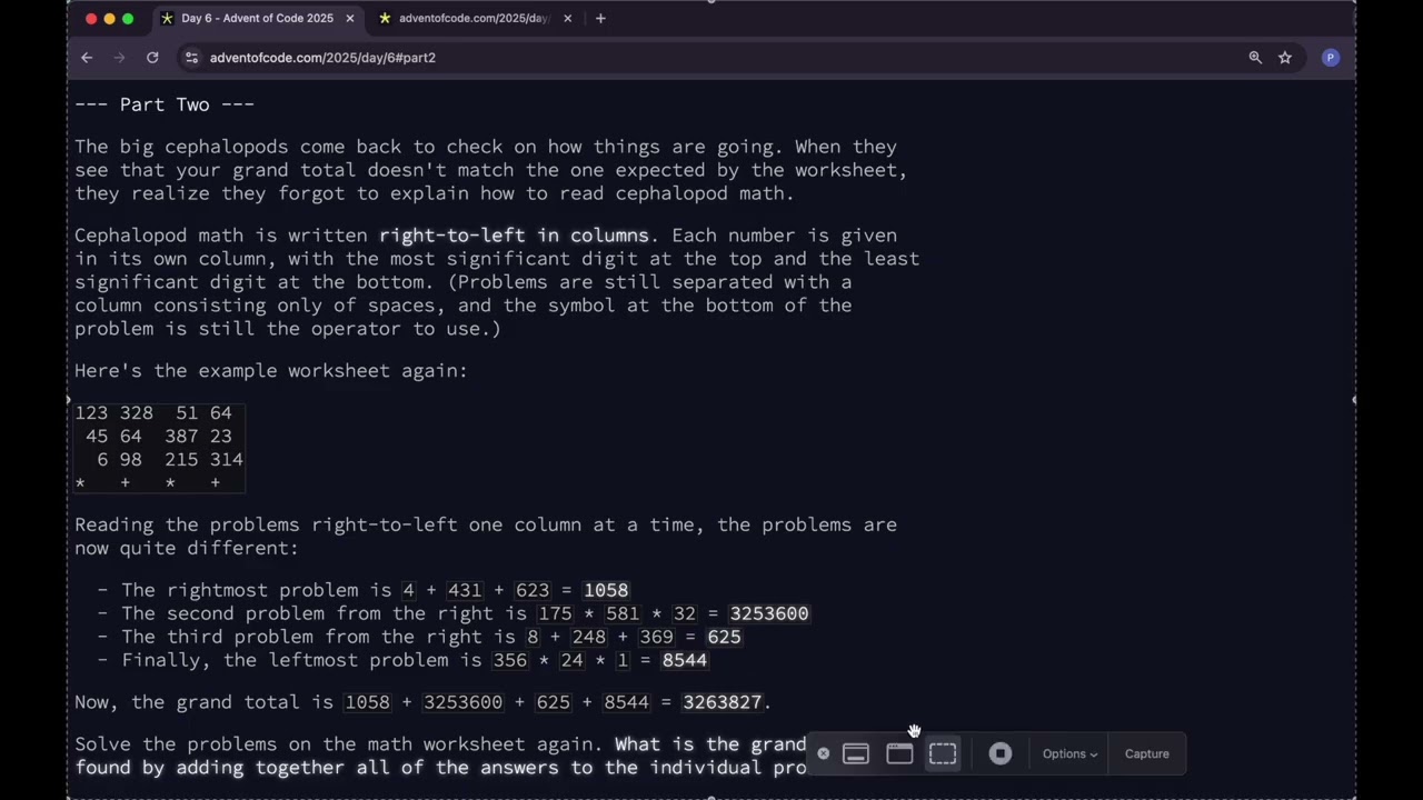 Advent of Code 2025 Day 6