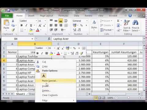 Yuk Belajar Microsoft Excel 2010 Menambah Raw Dalam Tabel Pintar Microsoft Excel Youtube