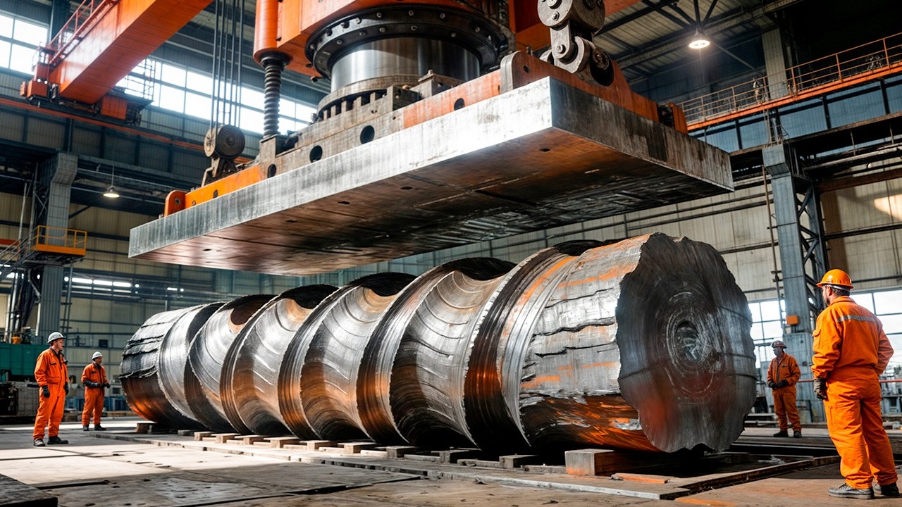 Jak działa NAJPOTĘŻNIEJSZA PRASA na świecie? 80 000 ton siły gniotącej metal jak plastelinę