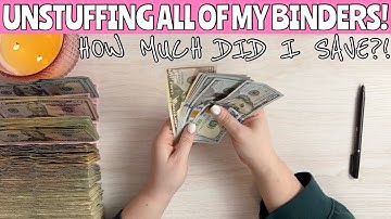 UNSTUFFING ALL OF MY SAVINGS CHALLENGES! | How Much Cash Was In All Of My Binders?!