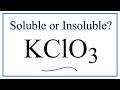 Solubility and Dissociation of KClO3