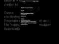 Python l Assert