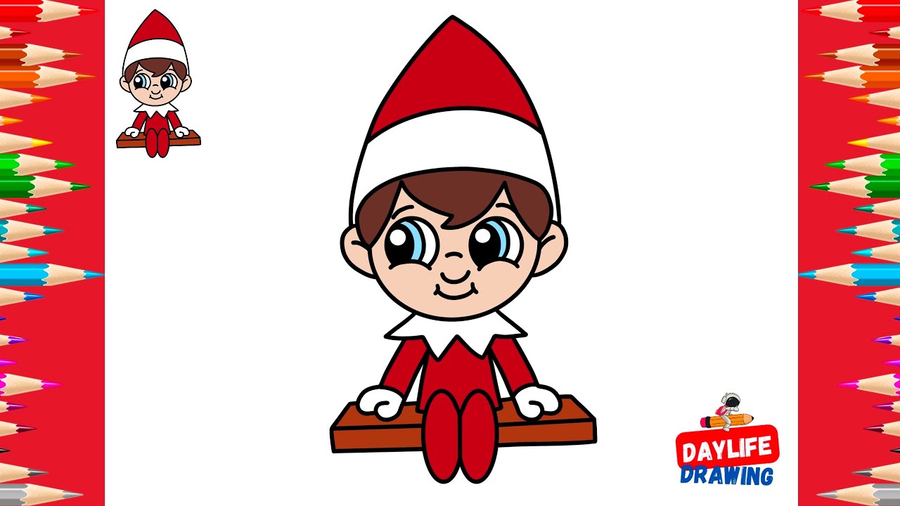 How to Draw Elf on the Shelf | Easy Step-by-Step Tutorial - YouTube