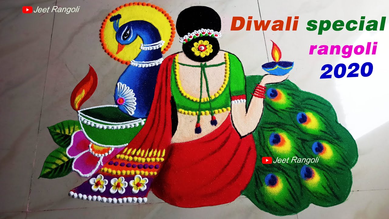 Diwali special rangoli design - YouTube