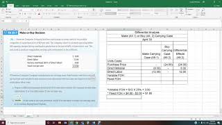 ACCT 2402 Prin. of Managerial Acct Chapter 25 Lecture B : EX25-7