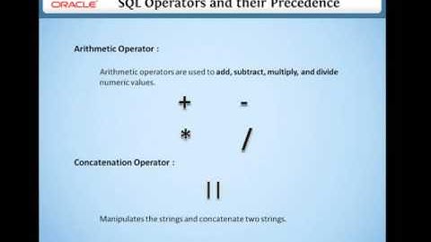 4 5 SQL operators and their precedence
