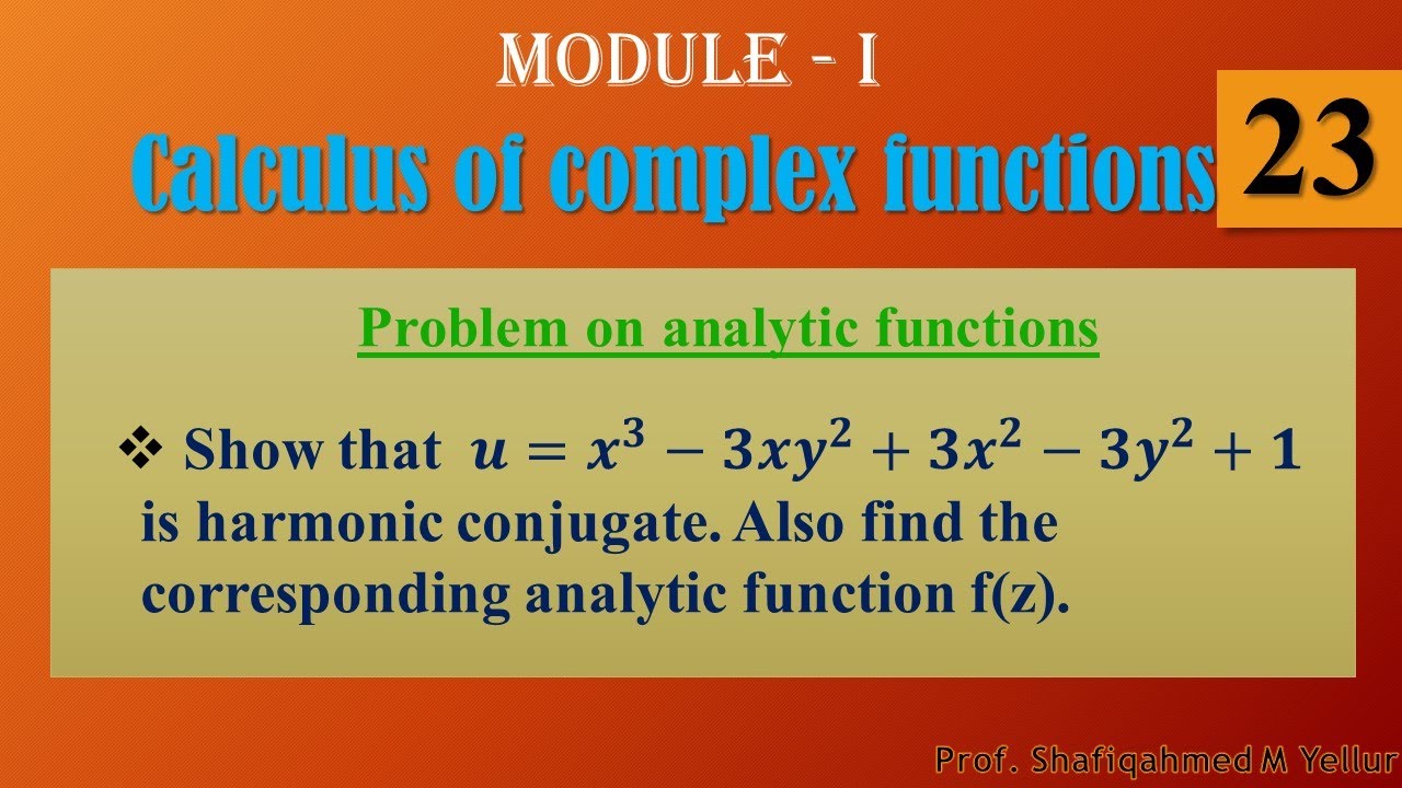 23 Problem 1 Harmonic Conjugate 23-problem-1-harmonic-conjugate
