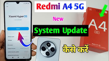 redmi a4 5g system update/how to system update in redmi a4 5g/redmi a4 me system update kaise kare