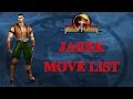 Mortal Kombat 4 - Jarek Move List