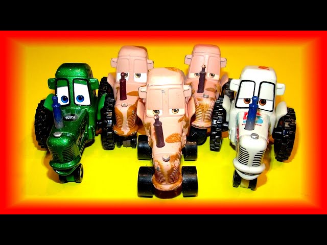 Pixar Cars Customs The Tractor with Lightning McQueen Wheels also