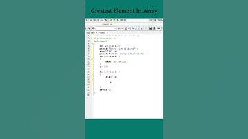#70 Greatest element of 1-D Array || C Program #shorts #cprogramming #coding #shortvideo #array