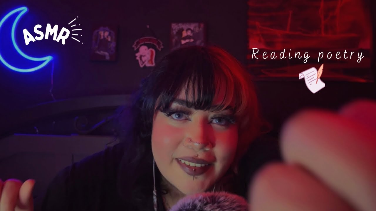 ASMR ☆～(semi inaudible whispers) reading poetry 📖🩶
