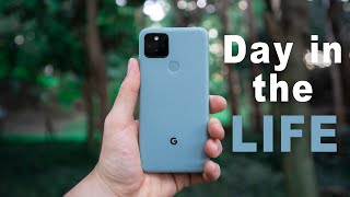 Google Pixel 5 - Real Day in The Life Review ! (Battery \& Camera)