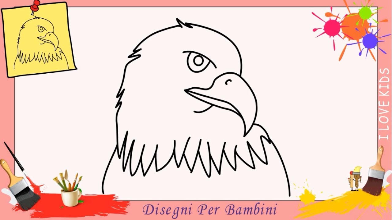 Come Disegnare Unaquila Facile Passo Per Passo Per Bambini Disegno Facile