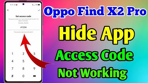 How To Fix Hide App Problem In Oppo Find X2 Pro, Oppo Find X2 Pro Access Code Problem