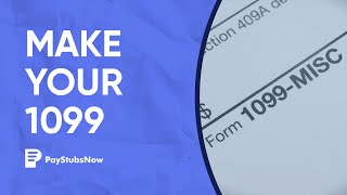 Online 1099 form generator | Make your 1099 MISC tax form | Pay Stubs Now