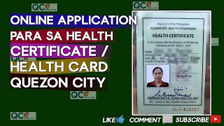 Online na lahat Paano Kumuha ng Health Card / Certificate sa Quezon City Hall Online Application