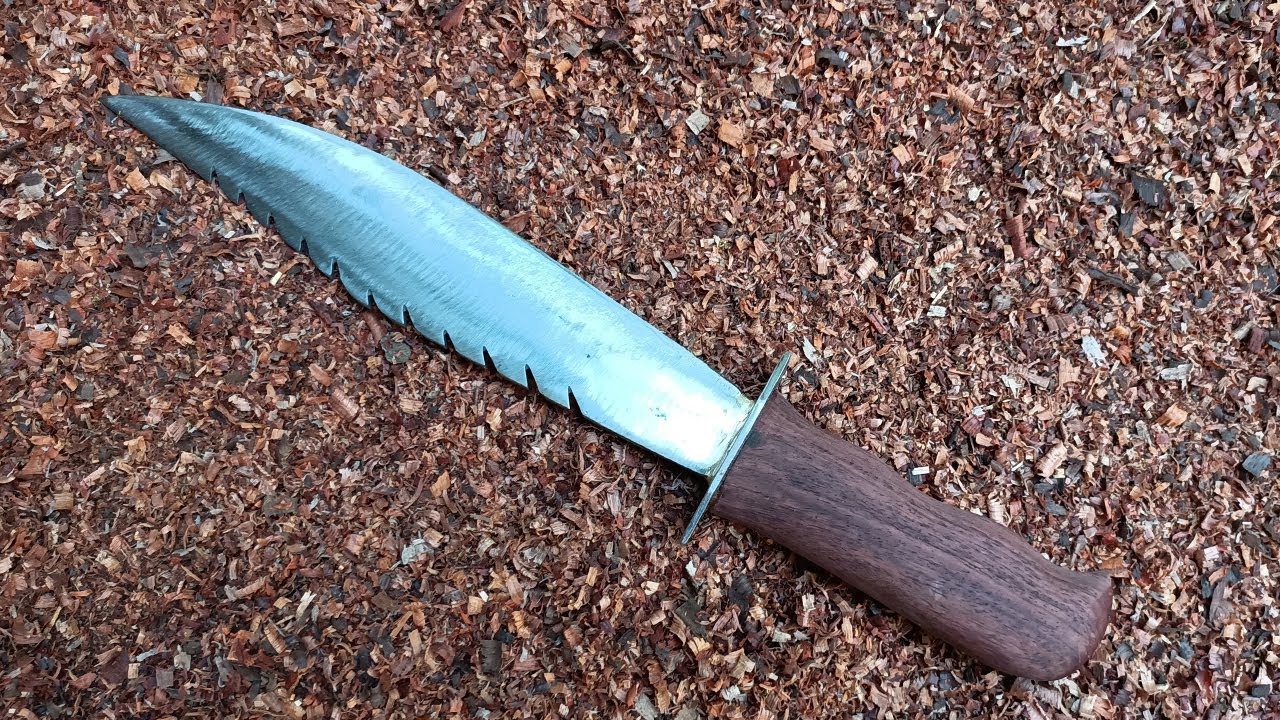 Making A Beautiful Rambo Knife With Wooden Handle YouTube