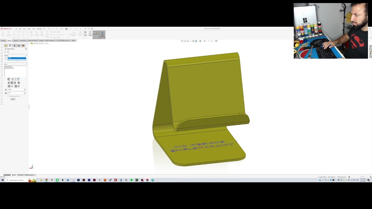 3D Printable Design (CAD) Sprint : SIMPLE PHONE DOCK