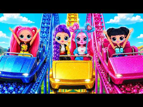 K-Pop Demon Hunters Roller Coaster! DIY Miniature Amusement Park | 18 Fashion Crafts for Dolls