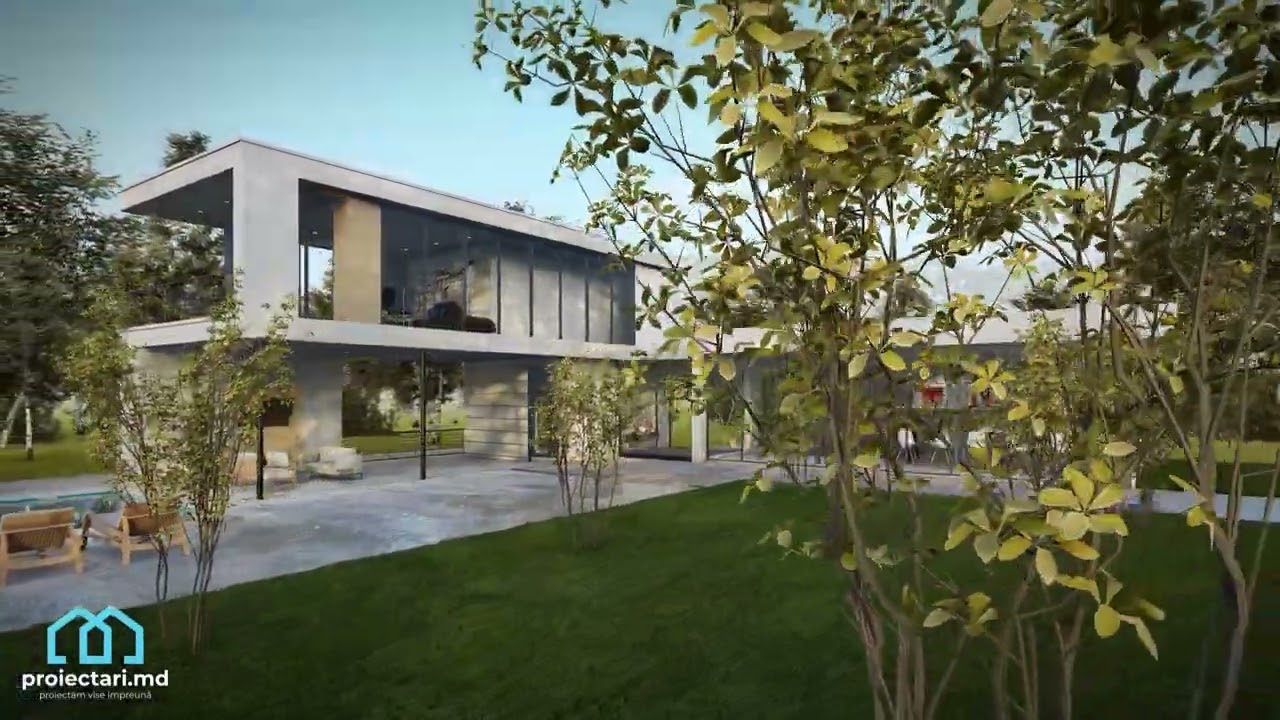 Proiect de casa cu terasa si piscina de la Proiectari.md