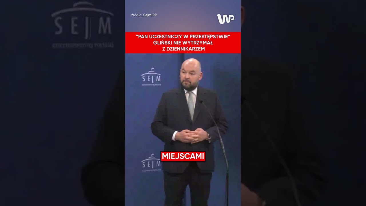 "Pan uczestniczy w przestępstwie”. Gliński ostro do dziennikarza TVP