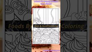 Food Delicious Coloring Book | Coloring Pages for Adults #coloringbook #colouringasmr