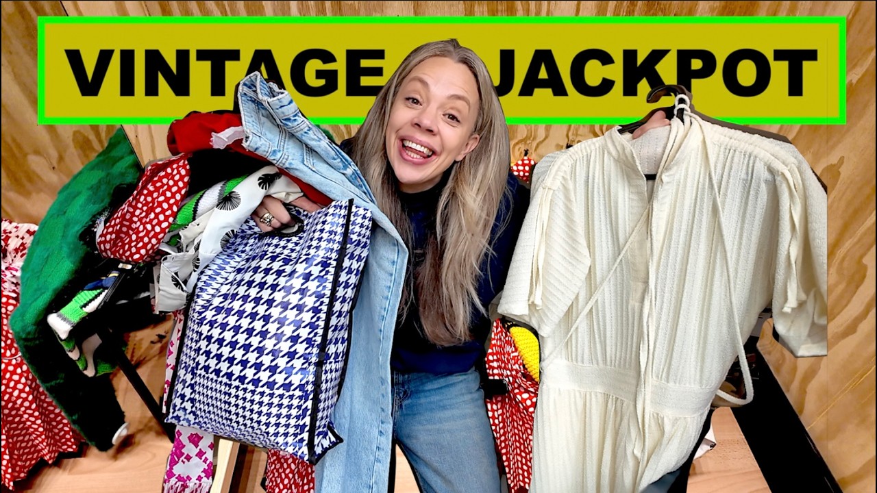 Hoe is deze VINTAGE hier TERECHT GEKOMEN? Kringloop kleding kopen in Grunn!