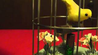 Schmid Bros Automaton Yellow Bird in Cage Music Box Japan