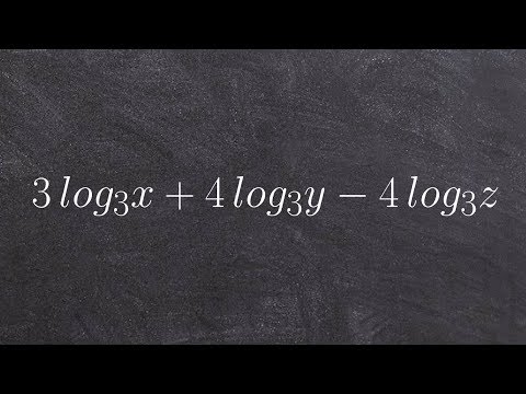 Vidéo: Que signifie condenser une expression logarithmique ?