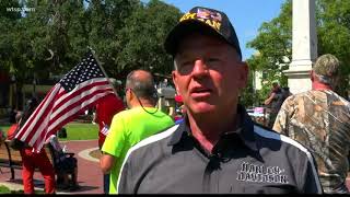Rally held to support keeping Confederate monument
